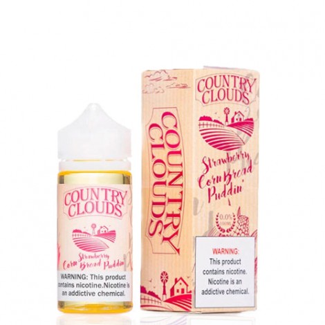 Country Clouds Strawberry Bread Puddin' 100ml Vape Juice