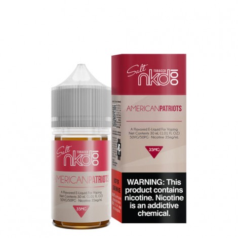 NKD 100 Salt Tobacco American Patriots 30ml Nic Salt Vape Juice